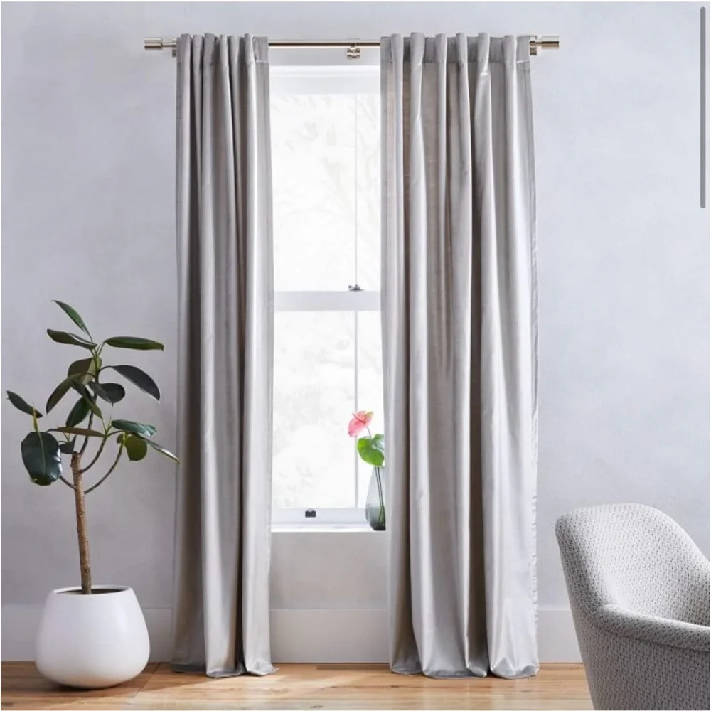 West Elm Luster Velvet Curtains